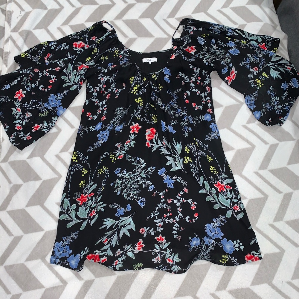 Parker Floral Cold Shoulder Dress